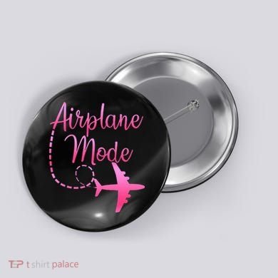 Airplane Mode Traveling Vacation For Womens Button
