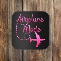Airplane Mode Traveling Vacation For Womens Coaster thumb 0