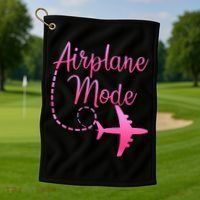 Airplane Mode Traveling Vacation For Womens Golf Towel thumb 1