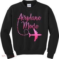 Airplane Mode Traveling Vacation For Womens Kids Sweatshirt thumb 0