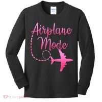 Airplane Mode Traveling Vacation For Womens Kids Long Sleeve Shirt thumb 0