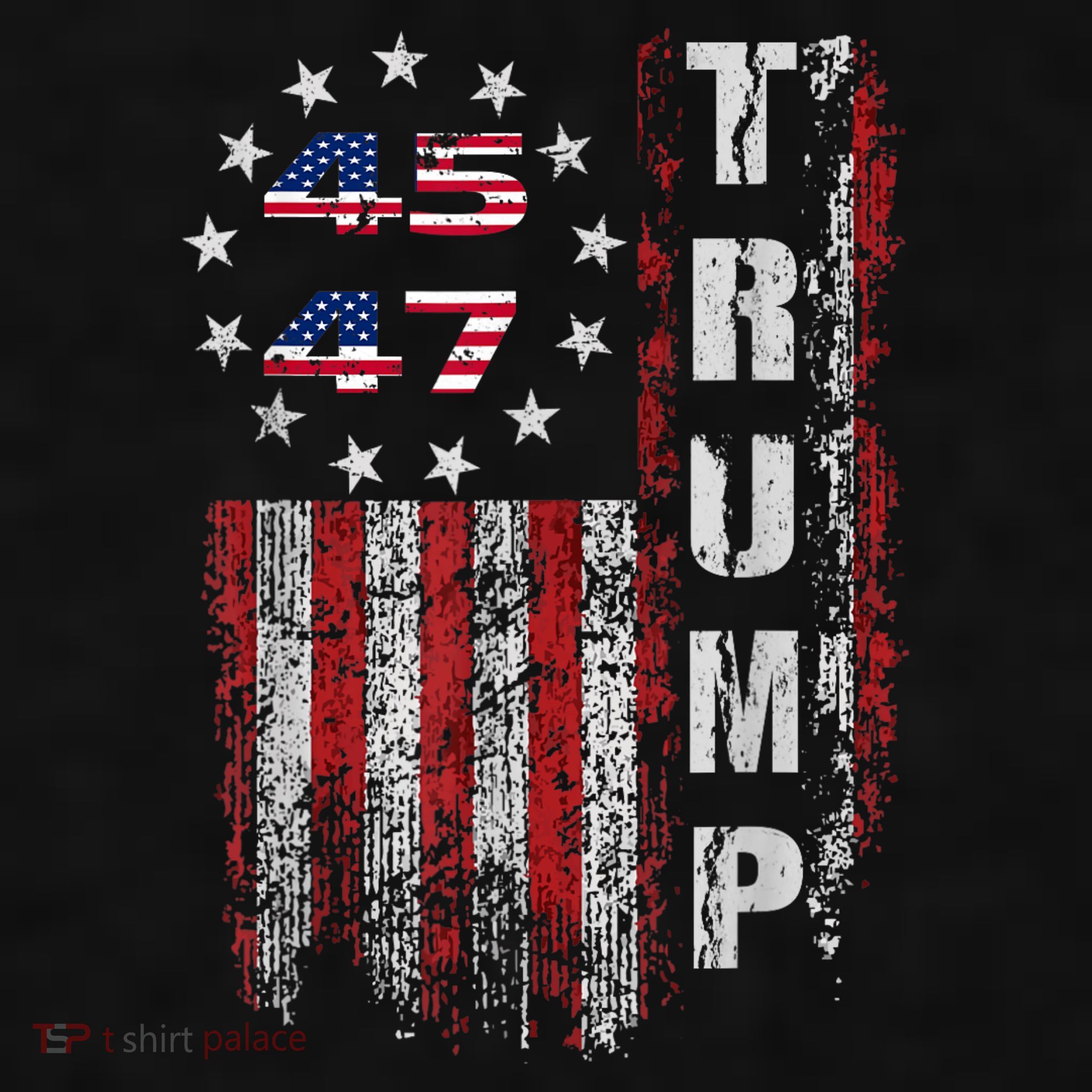 American Made Trump Merchandise Trump 45 47 Flag 2025 Ladies PosiCharge Tri-Blend Wicking Tank