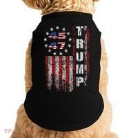 American Made Trump Merchandise Trump 45 47 Flag 2025 Doggie Tank thumb 0