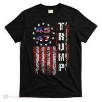 American Made Trump Merchandise Trump 45 47 Flag 2025 T-Shirt thumb 0