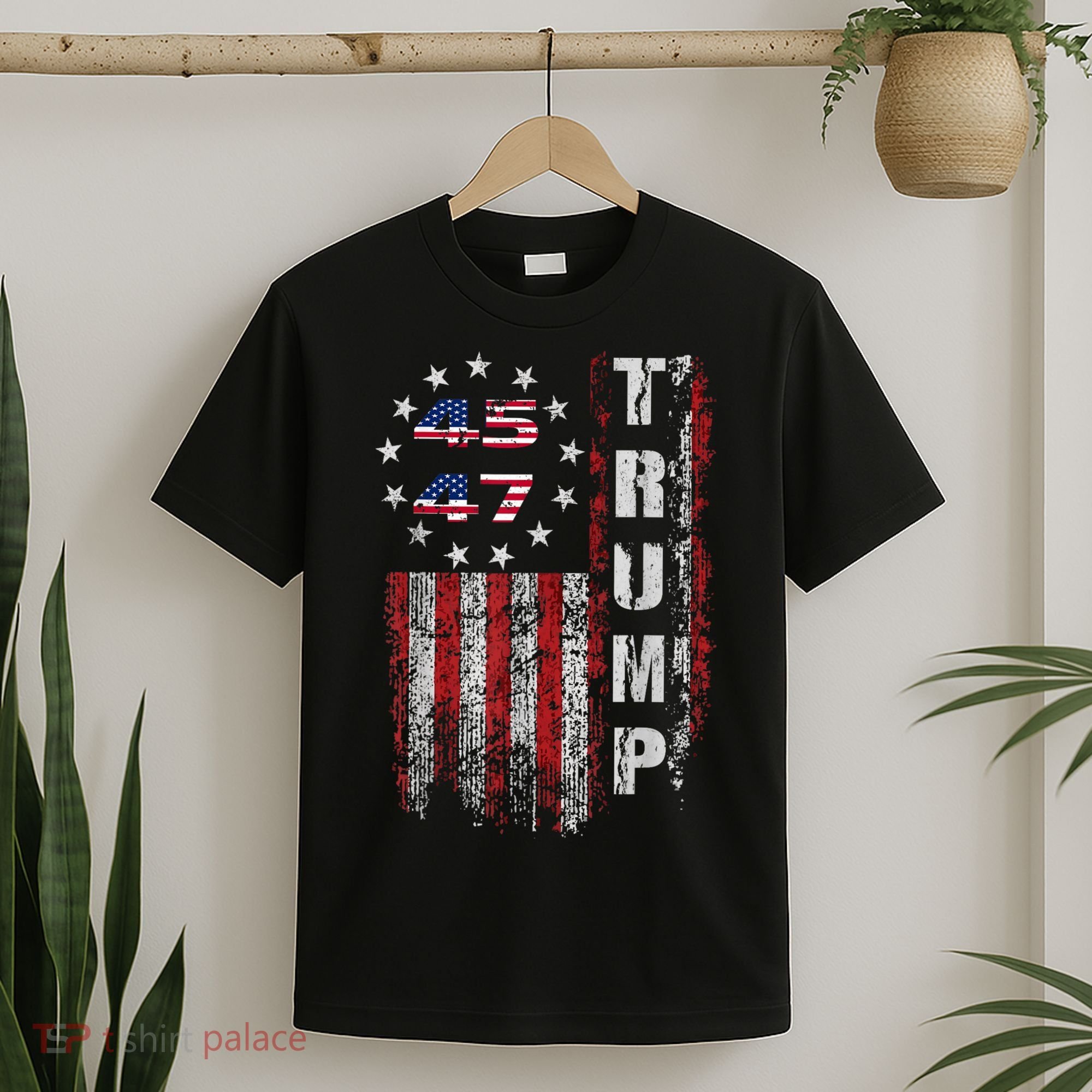 American Made Trump Merchandise Trump 45 47 Flag 2025 T-Shirt