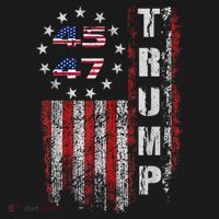 American Made Trump Merchandise Trump 45 47 Flag 2025 T-Shirt thumb 7
