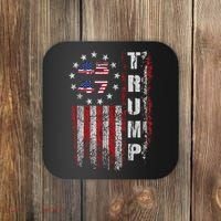 American Made Trump Merchandise Trump 45 47 Flag 2025 Coaster thumb 0