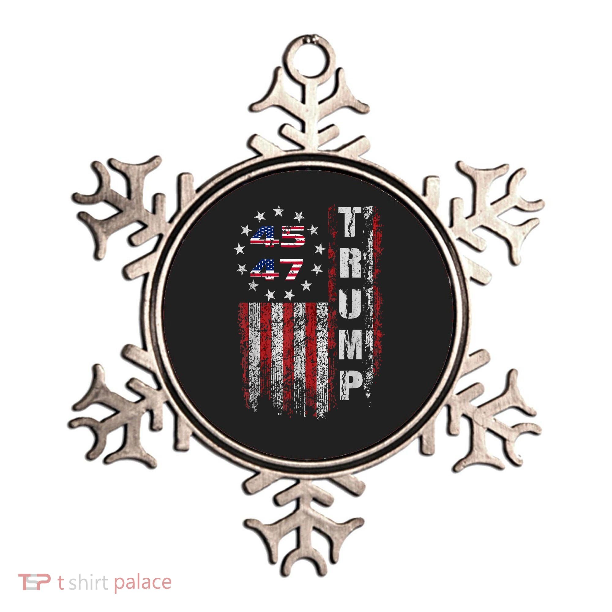 American Made Trump Merchandise Trump 45 47 Flag 2025 Ornament