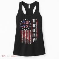 American Made Trump Merchandise Trump 45 47 Flag 2025 Women's Tank Top thumb 0