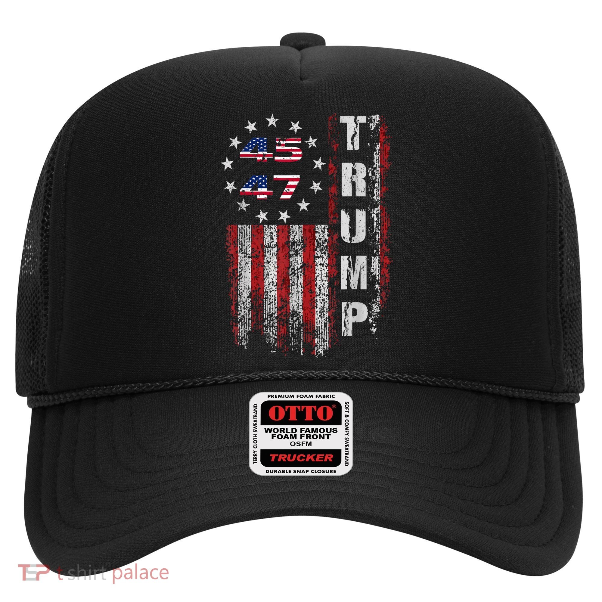 American Made Trump Merchandise Trump 45 47 Flag 2025 Hat