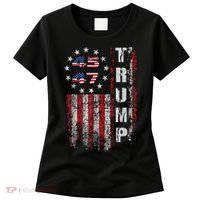 American Made Trump Merchandise Trump 45 47 Flag 2025 Women's T-Shirt thumb 0