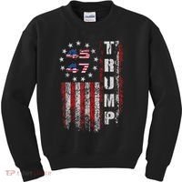 American Made Trump Merchandise Trump 45 47 Flag 2025 Kids Sweatshirt thumb 0