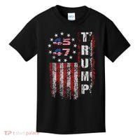 American Made Trump Merchandise Trump 45 47 Flag 2025 Kids T-Shirt thumb 0