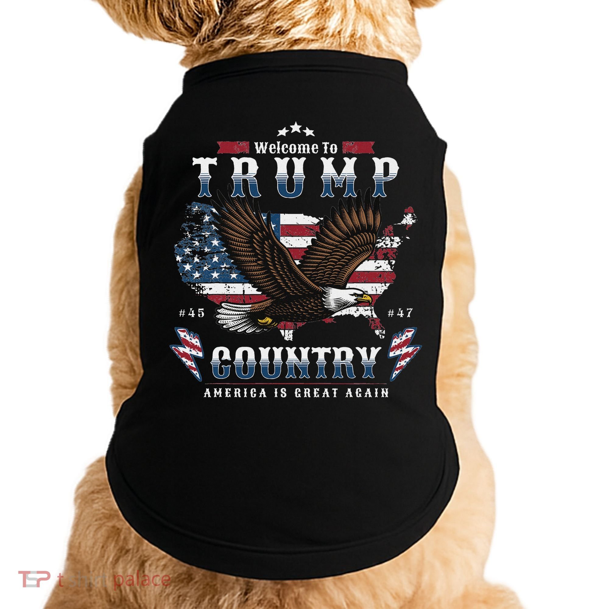 American Made Trump Merchandise Flag Trump 45 47 Doggie Tank