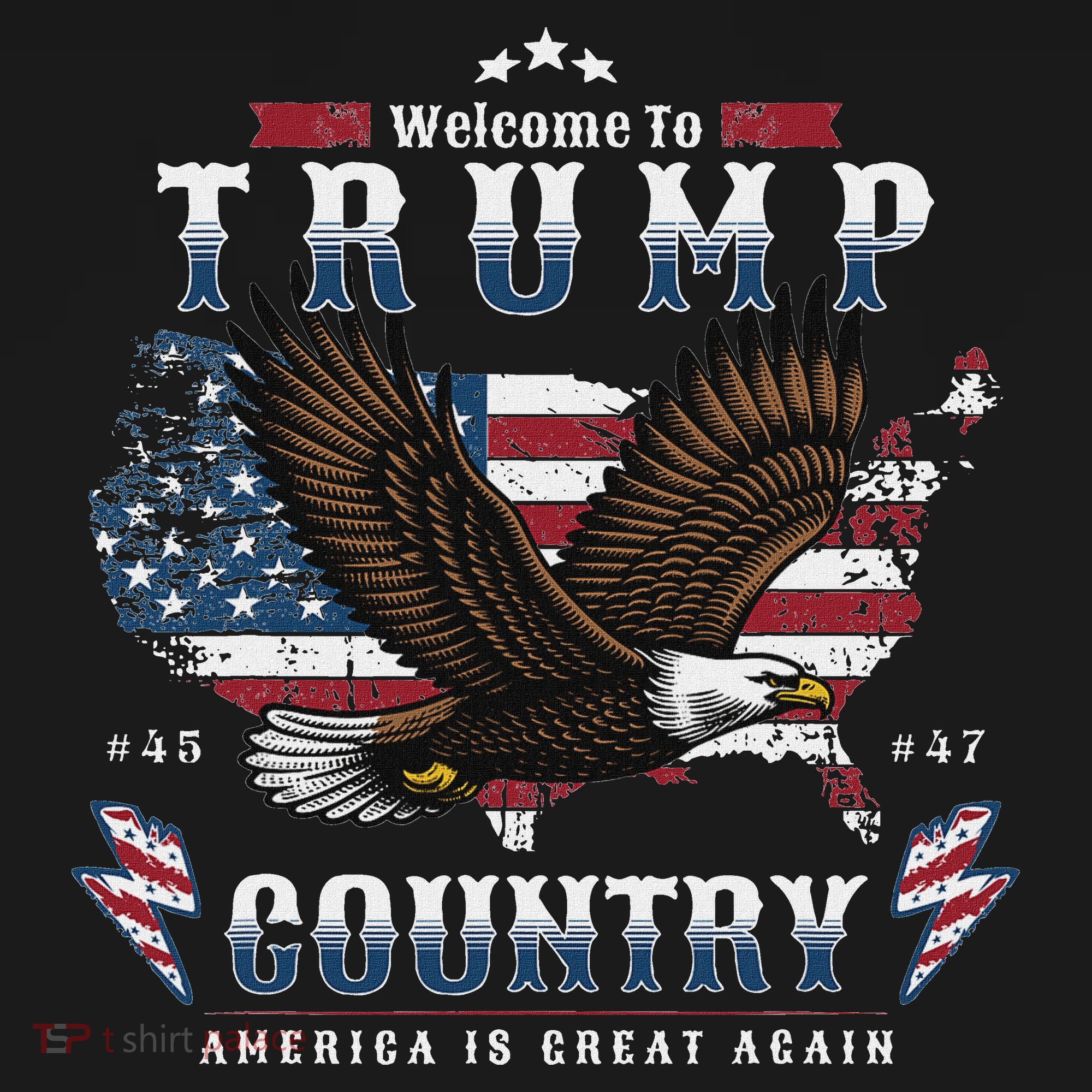 American Made Trump Merchandise Flag Trump 45 47 Ornament
