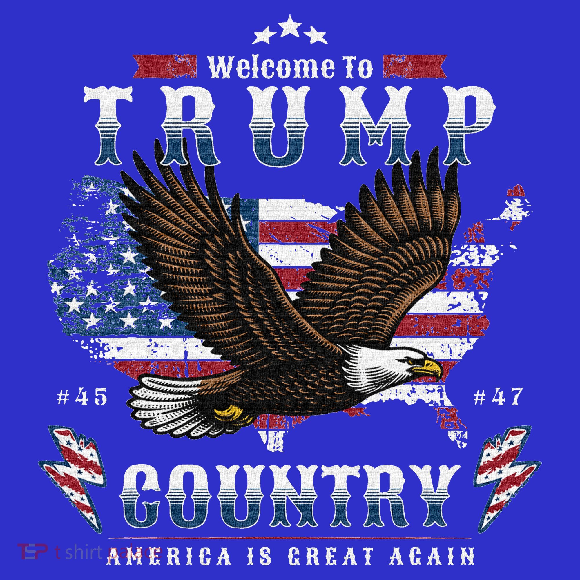 American Made Trump Merchandise Flag Trump 45 47 T-Shirt