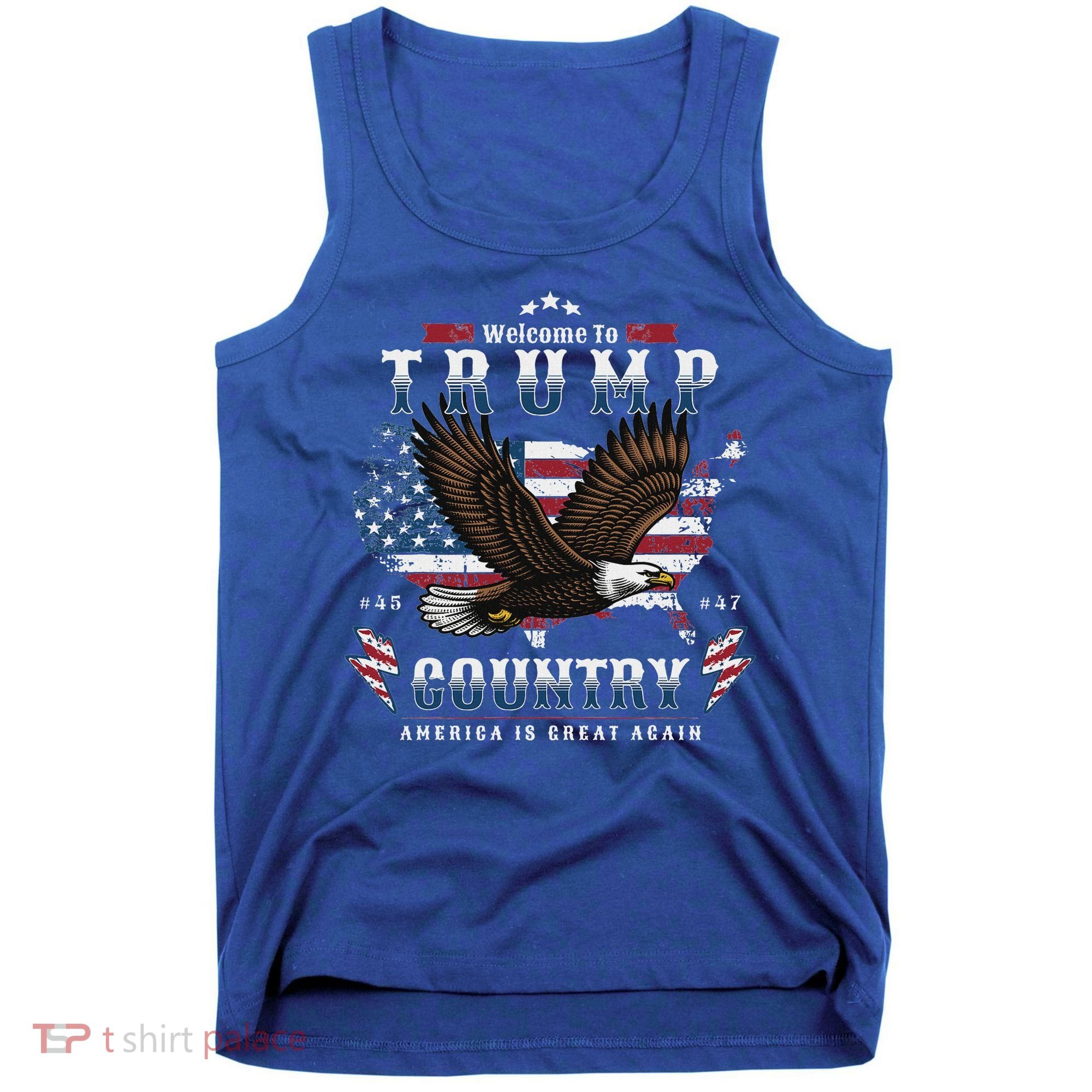 American Made Trump Merchandise Flag Trump 45 47 Tank Top