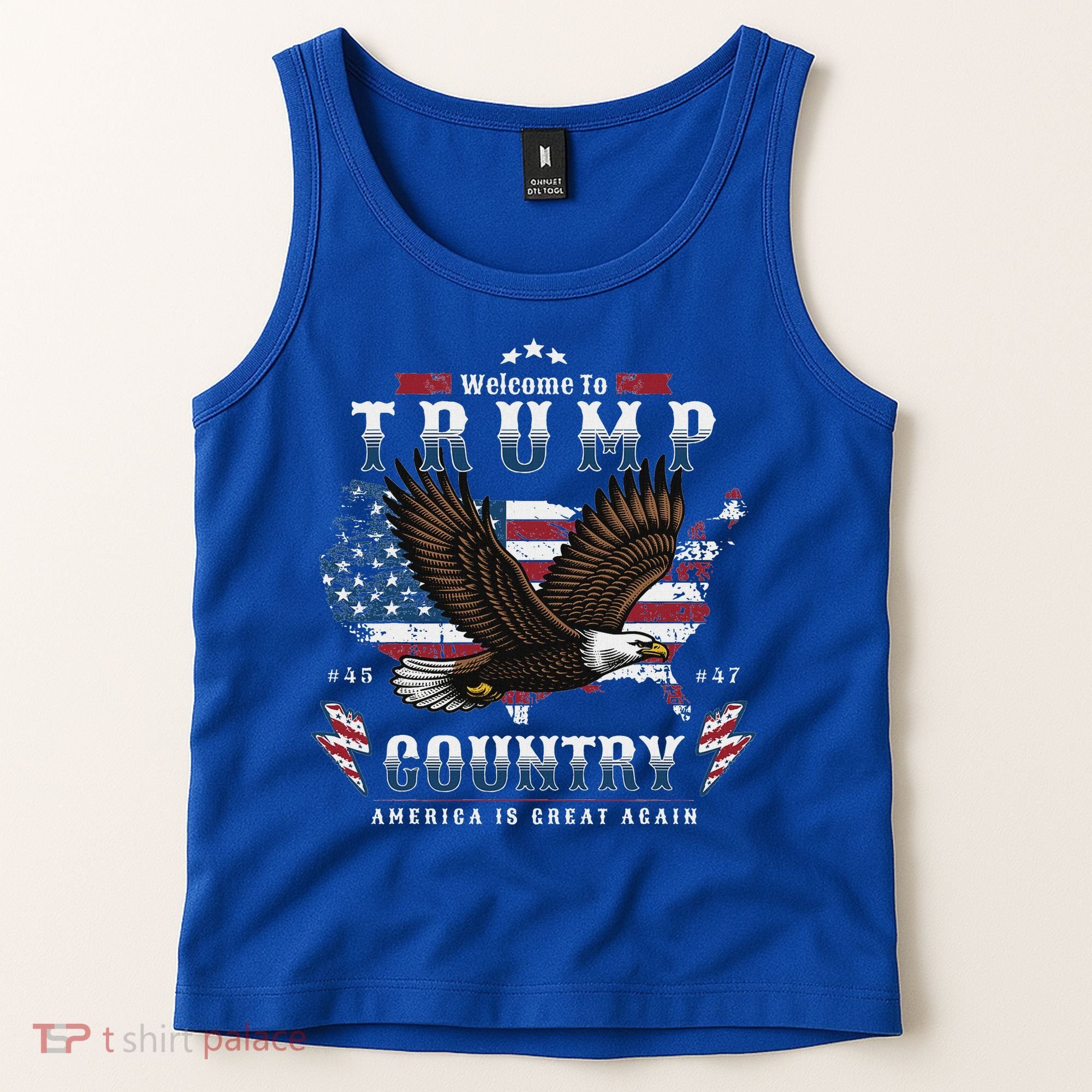 American Made Trump Merchandise Flag Trump 45 47 Tank Top