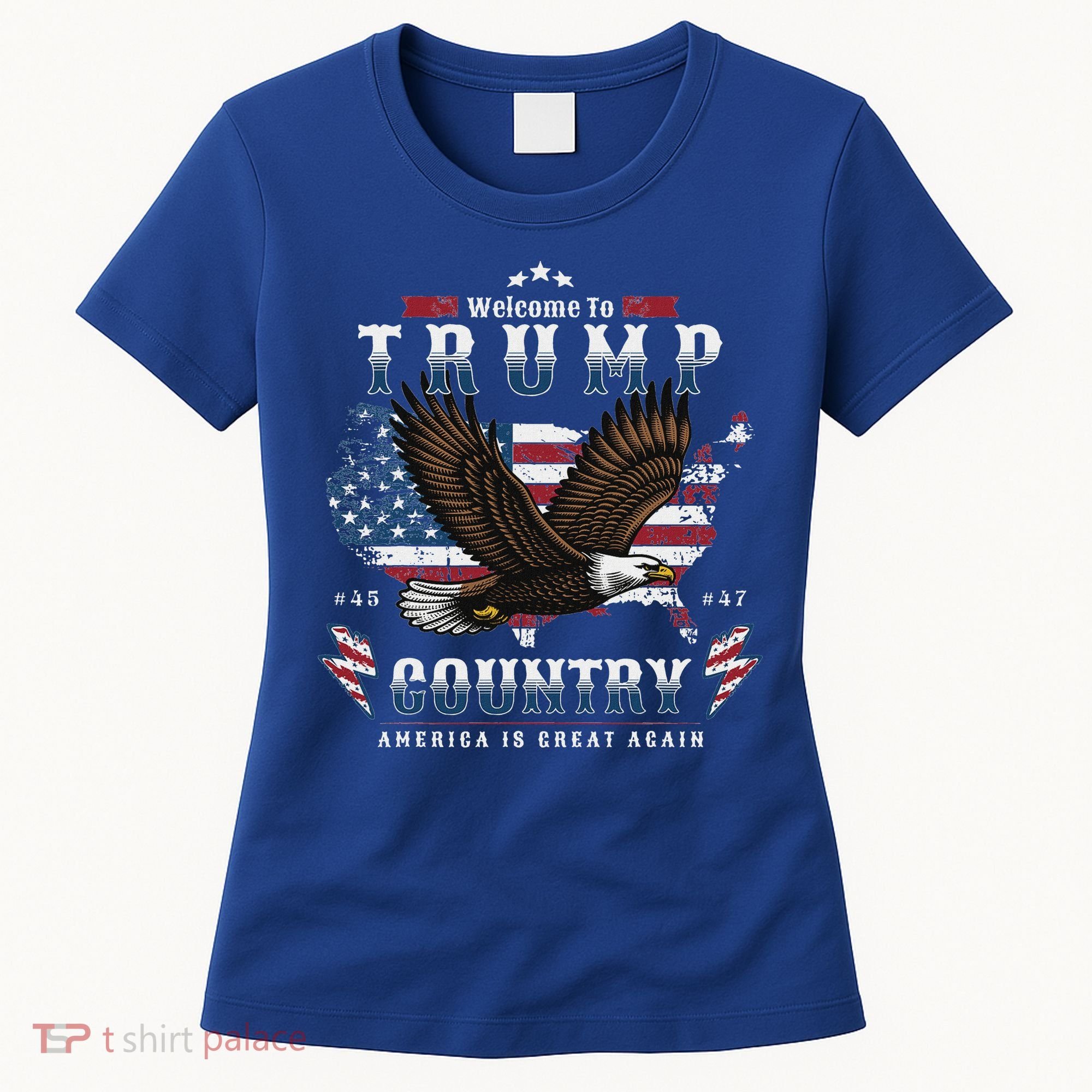 American Made Trump Merchandise Flag Trump 45 47 Women's T-Shirt
