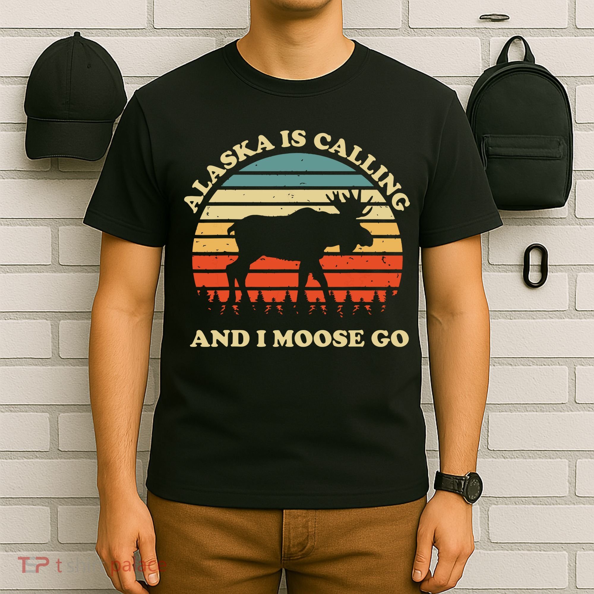 Alaska Moose Tourist Travel Funny T-Shirt