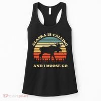 Alaska Moose Tourist Travel Funny Women's Tank Top thumb 0