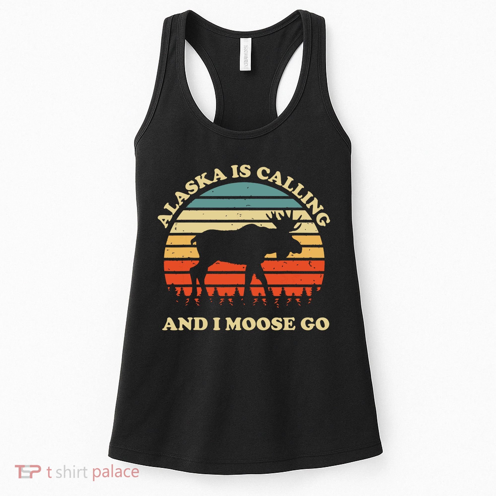 Alaska Moose Tourist Travel Funny Women's Tank Top