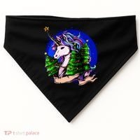 A Magical Unicorn Christmas USA-Made Doggie Bandana thumb 0