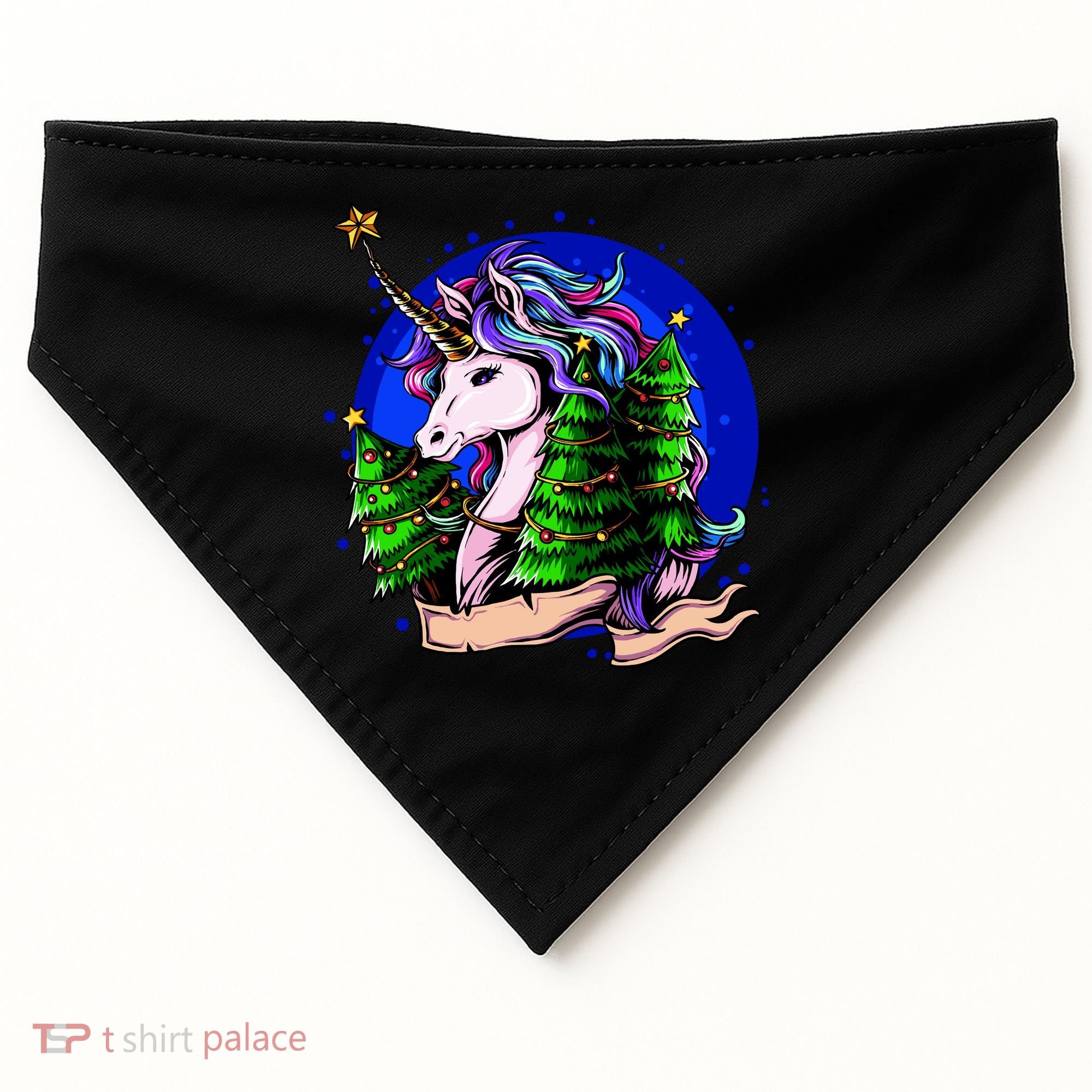 A Magical Unicorn Christmas USA-Made Doggie Bandana