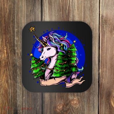 A Magical Unicorn Christmas Coaster