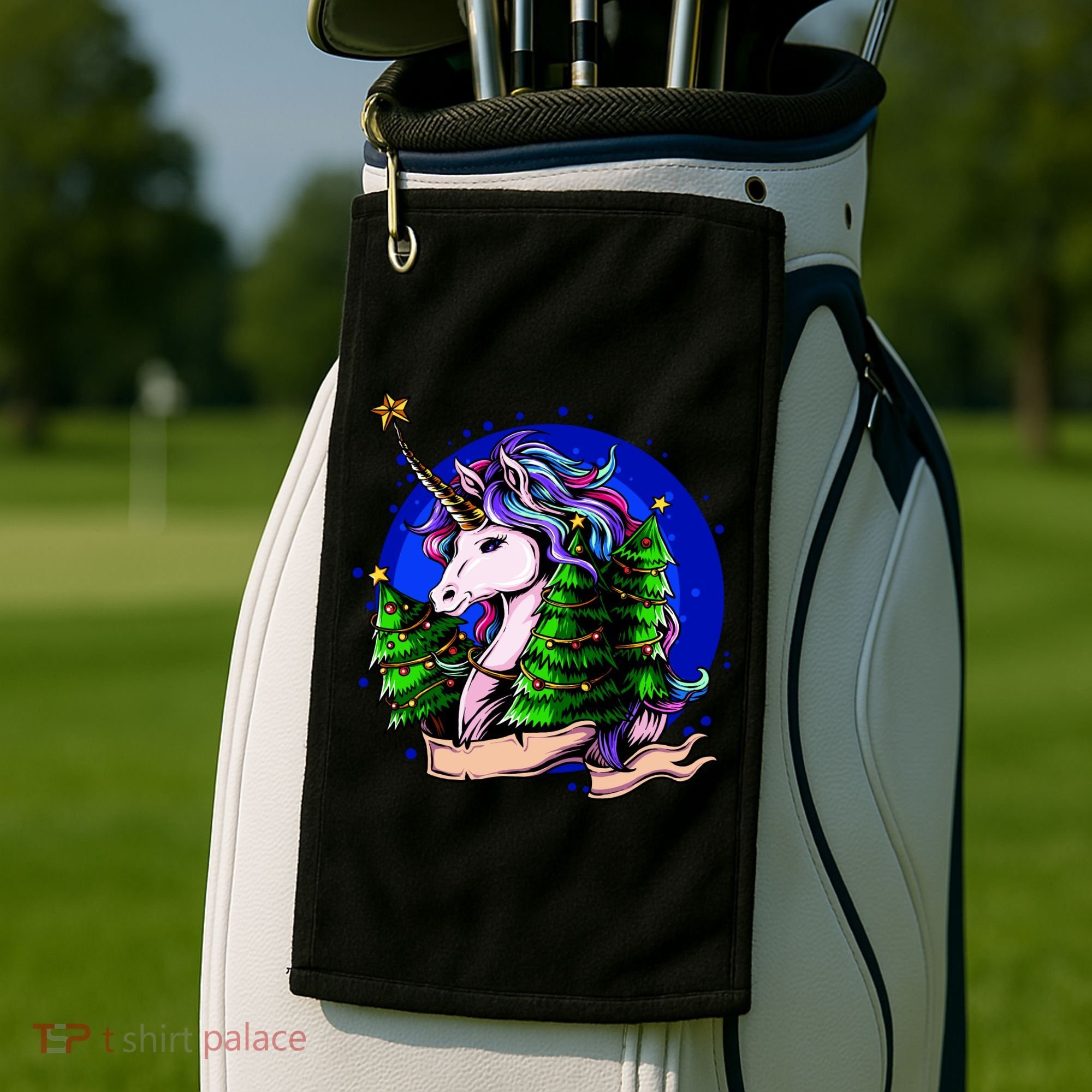 A Magical Unicorn Christmas Golf Towel
