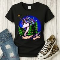 A Magical Unicorn Christmas Women's T-Shirt thumb 3