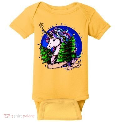 A Magical Unicorn Christmas Baby Bodysuit