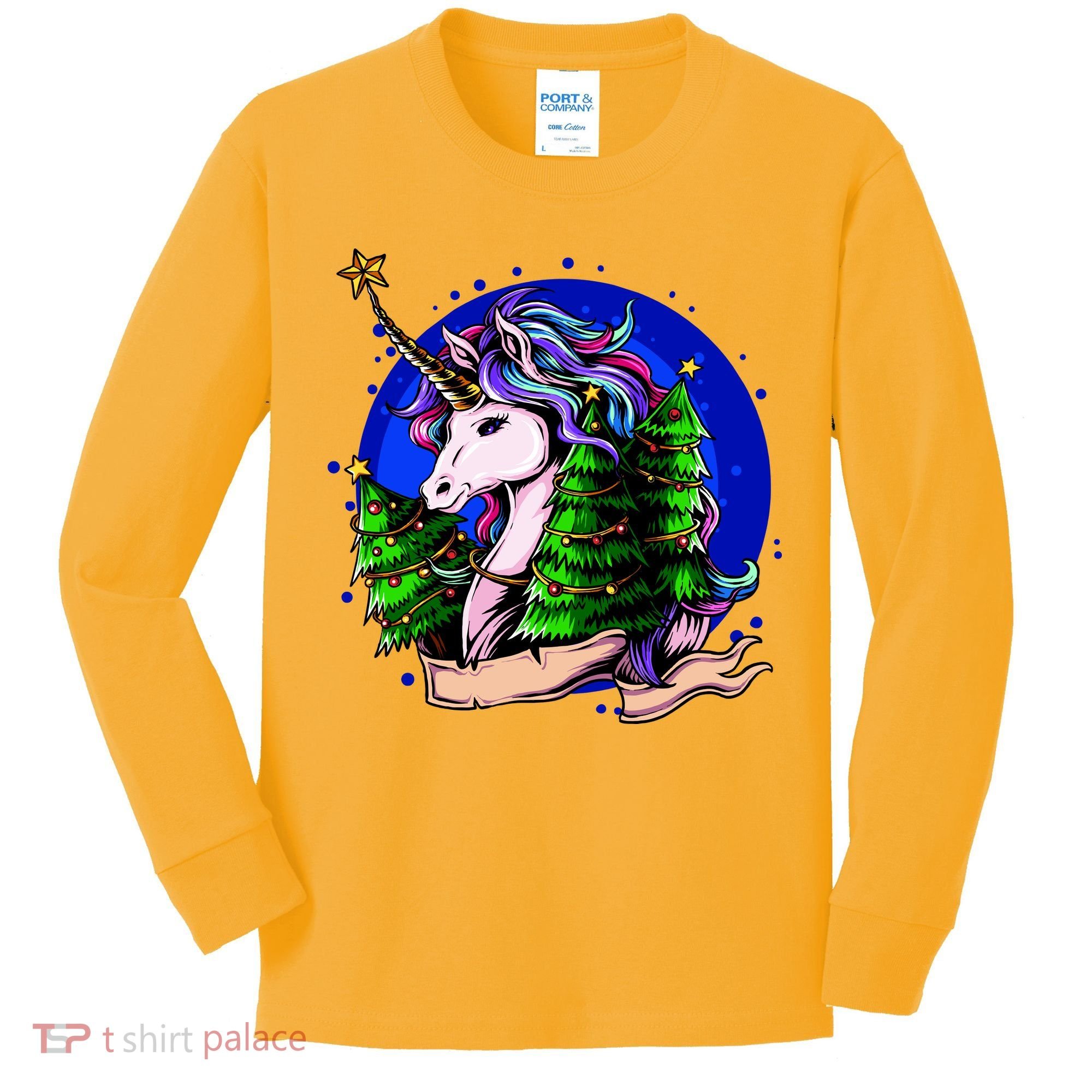 A Magical Unicorn Christmas Kids Long Sleeve Shirt
