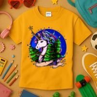 A Magical Unicorn Christmas Kids T-Shirt thumb 3