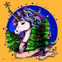 A Magical Unicorn Christmas Kids T-Shirt thumb 4