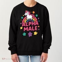 Alpha Male Unicorn Funny Embarrassing Joke Ironic Women's Sweatshirt thumb 0