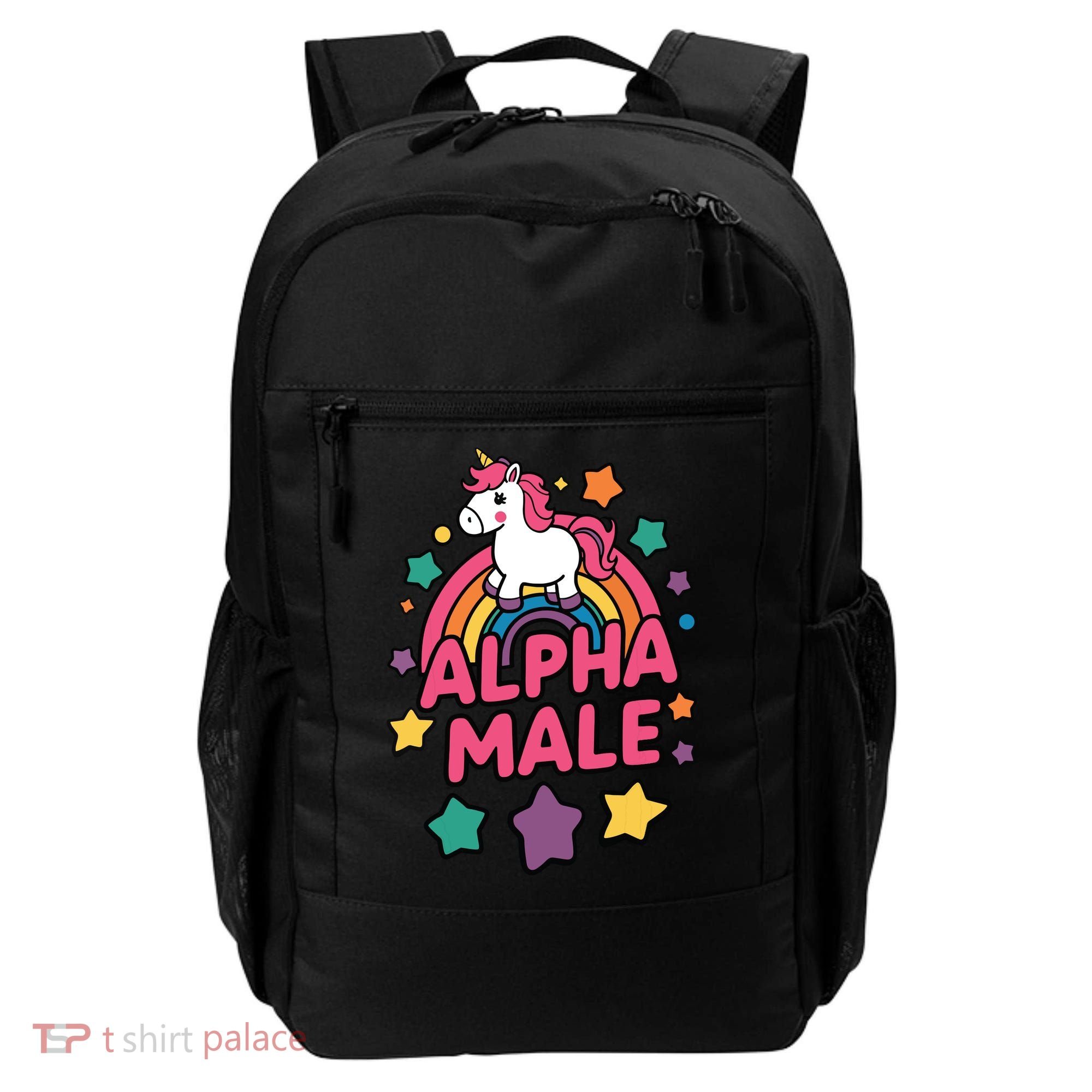 Alpha Male Unicorn Funny Embarrassing Joke Ironic Backpack