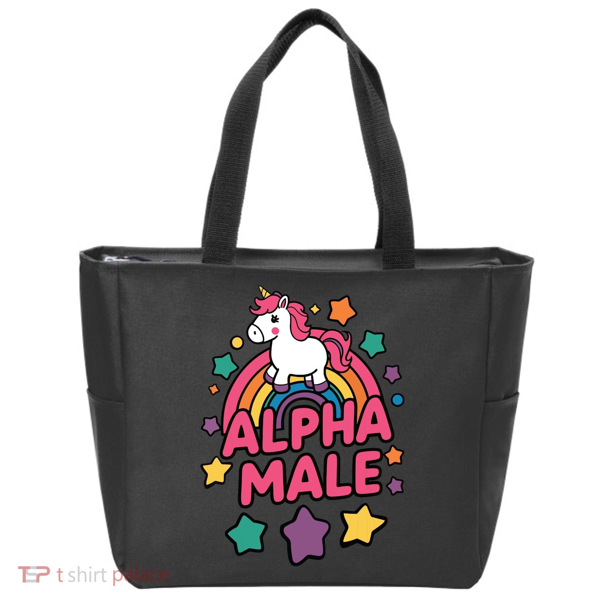 Alpha Male Unicorn Funny Embarrassing Joke Ironic Tote Bag