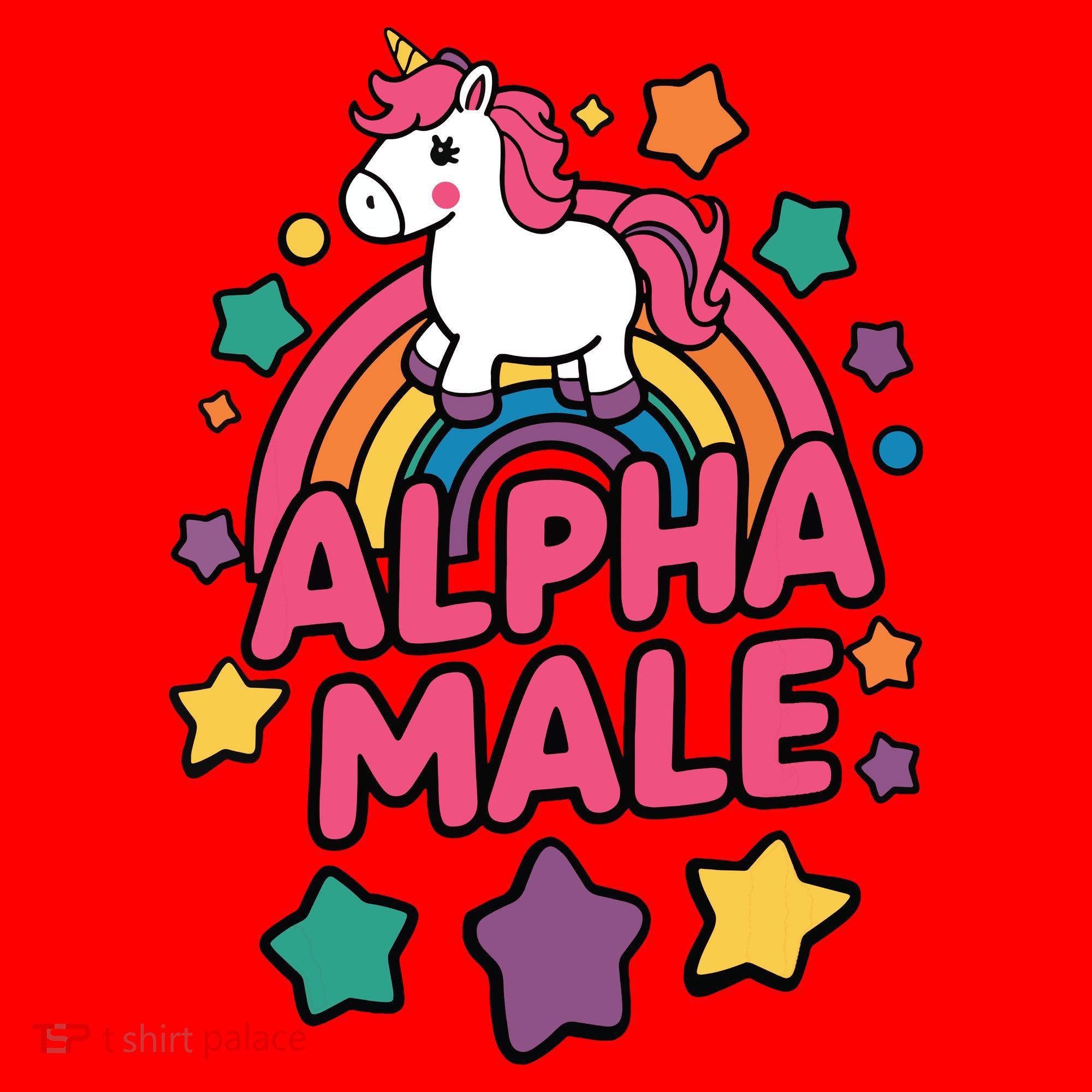 Alpha Male Unicorn Funny Embarrassing Joke Ironic Santa Hat