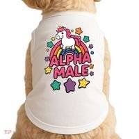 Alpha Male Unicorn Funny Embarrassing Joke Ironic Doggie Tank thumb 0