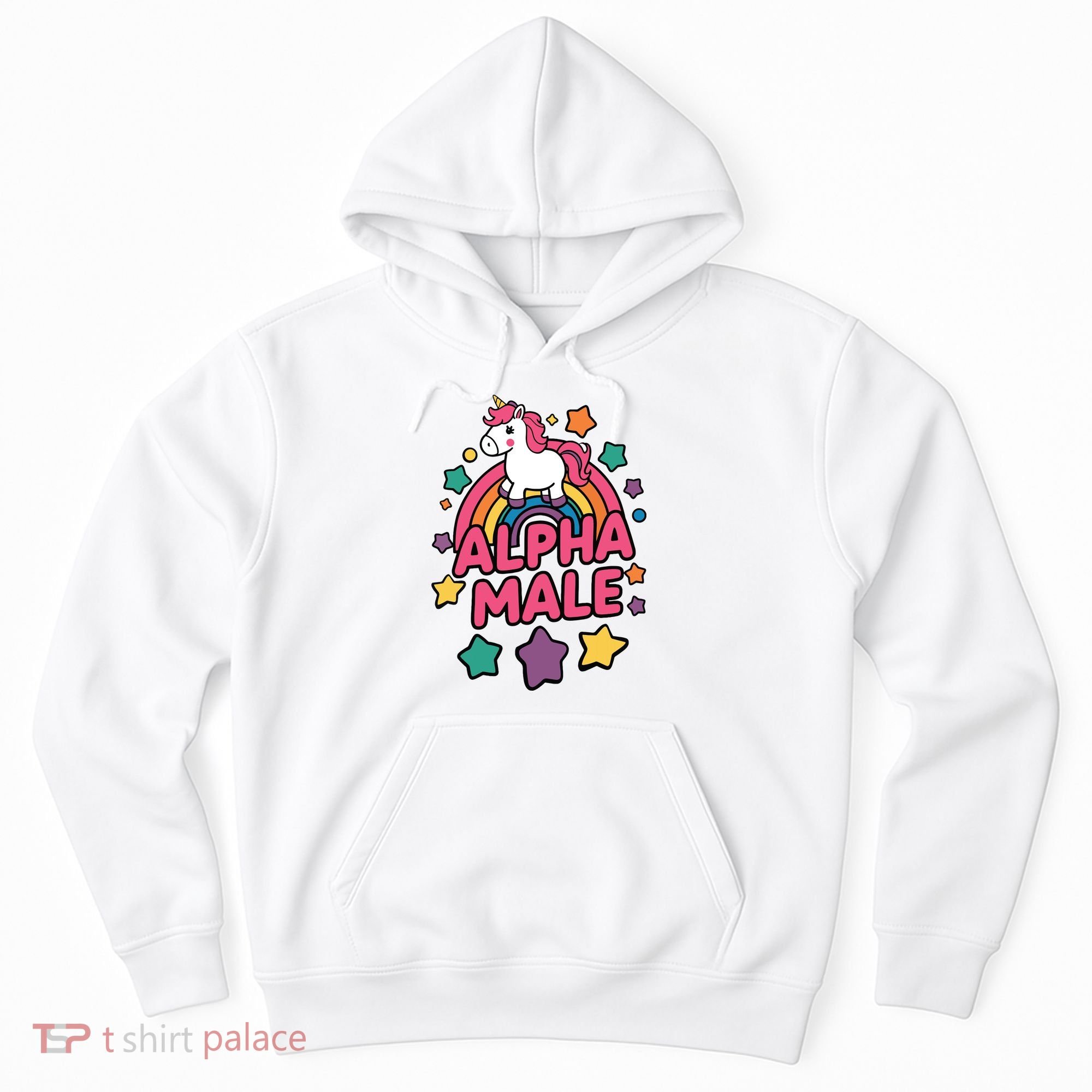 Alpha Male Unicorn Funny Embarrassing Joke Ironic Hoodie