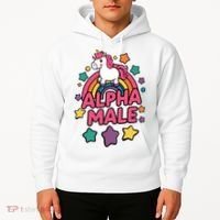 Alpha Male Unicorn Funny Embarrassing Joke Ironic Hoodie thumb 2