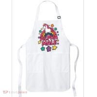 Alpha Male Unicorn Funny Embarrassing Joke Ironic Apron thumb 0