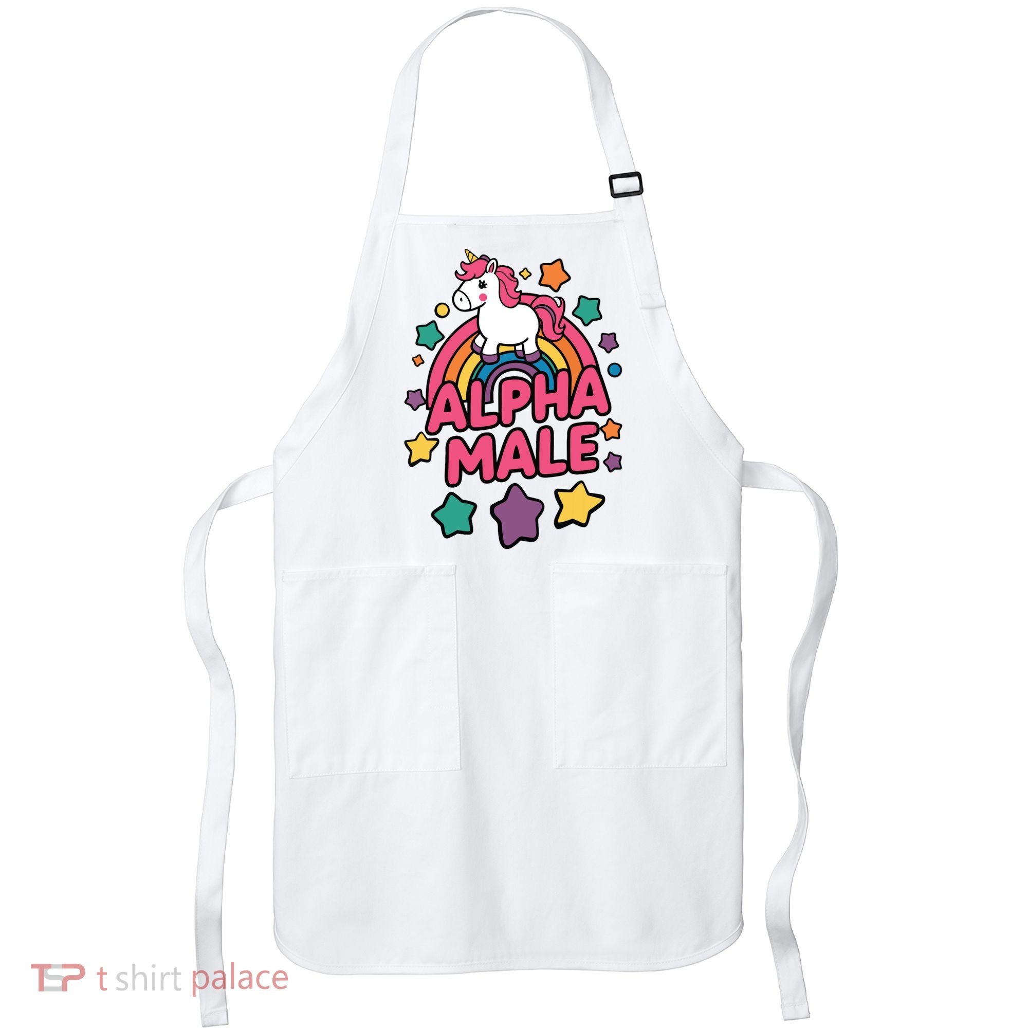 Alpha Male Unicorn Funny Embarrassing Joke Ironic Apron