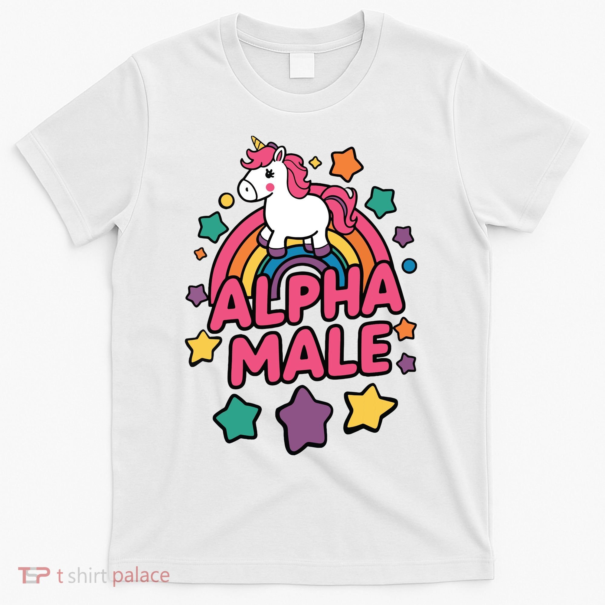 Alpha Male Unicorn Funny Embarrassing Joke Ironic T-Shirt