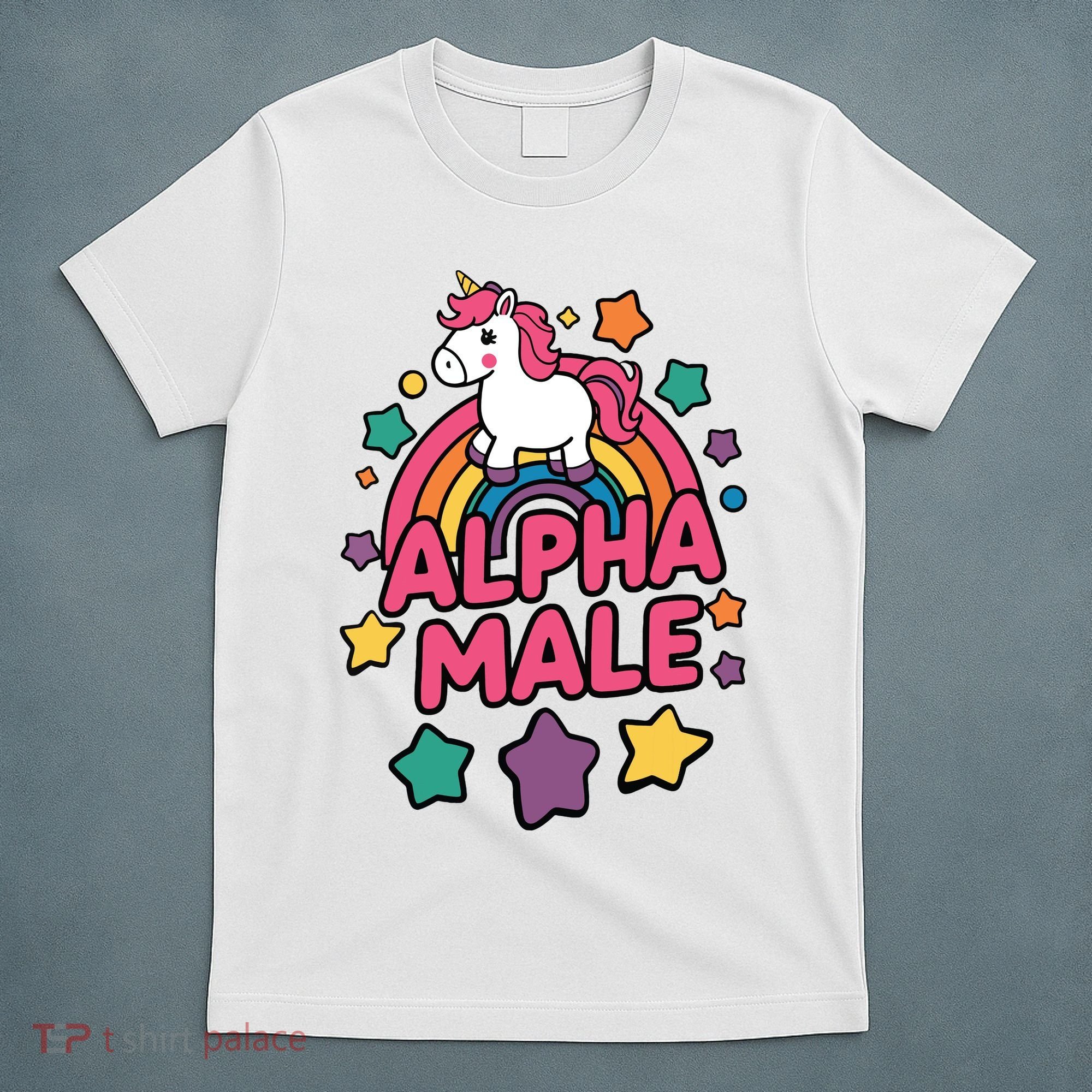 Alpha Male Unicorn Funny Embarrassing Joke Ironic T-Shirt