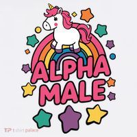 Alpha Male Unicorn Funny Embarrassing Joke Ironic T-Shirt thumb 7