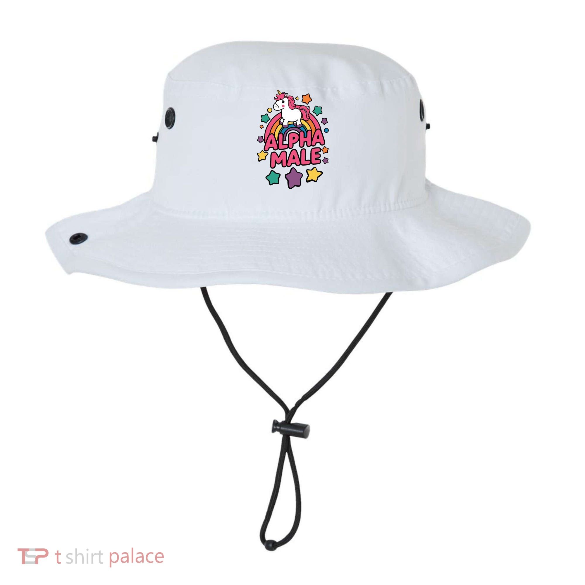 Alpha Male Unicorn Funny Embarrassing Joke Ironic Bucket Hat