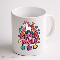 Alpha Male Unicorn Funny Embarrassing Joke Ironic Coffee Mug thumb 1