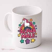 Alpha Male Unicorn Funny Embarrassing Joke Ironic Coffee Mug thumb 0